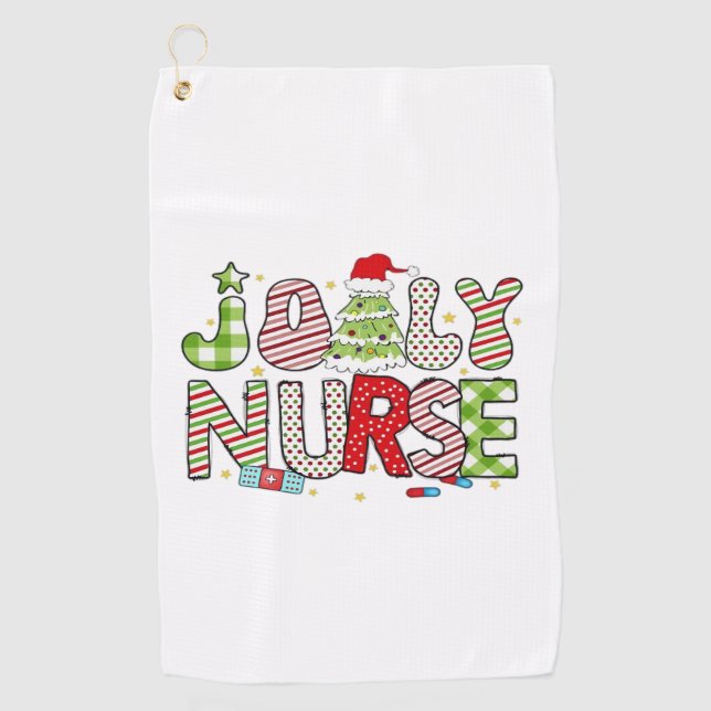 Jolly Nurse, Halloween Classic T-Shirt Golf Towel (Front)
