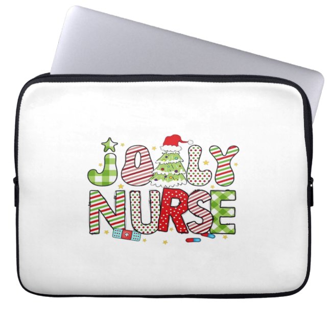 Jolly Nurse, Halloween Classic T-Shirt Laptop Sleeve (Front)