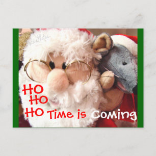 Jolly Ol Santa & Mouse Postcard - customise