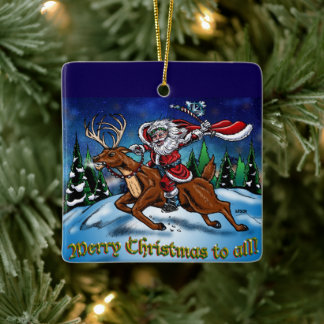 Jolly Old Elf Ornament by Tracy Lesch