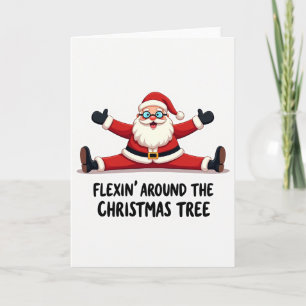Jolly Old Man Splits Christmas Card