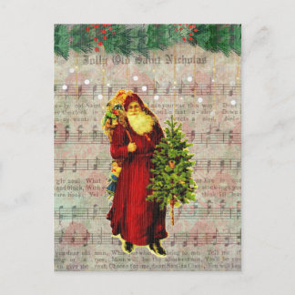 Jolly Old Saint Nicholas Christmas Eve Santa Claus Postcard