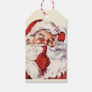 Jolly Old Saint Nicholas Santa Claus Sh-h-h Gift Tags
