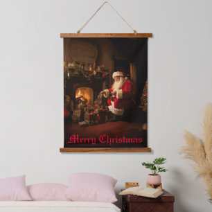 Jolly Old Saint Nick Hanging Tapestry