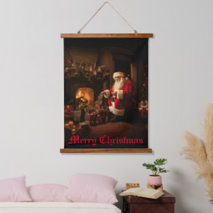 Jolly Old Saint Nick Hanging Tapestry