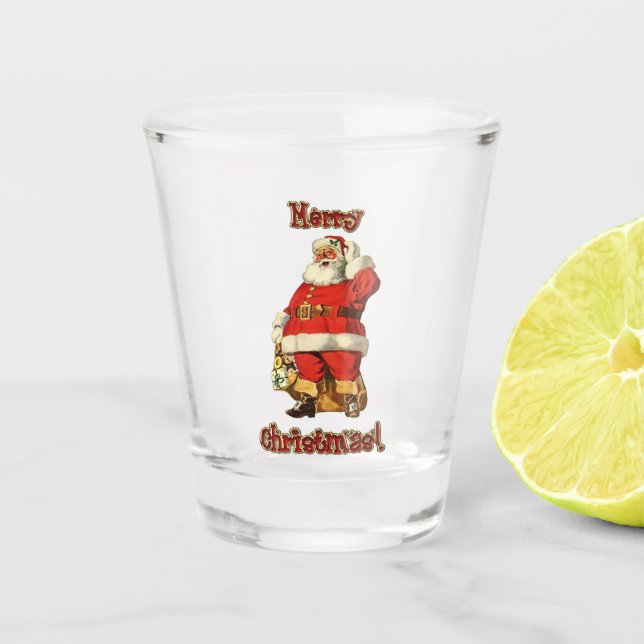 Jolly Old Saint Nick Shot Glass (Front)