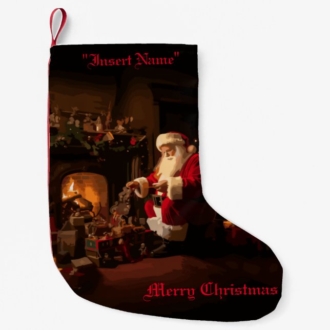 Jolly Old Saint Nick Small Christmas Stocking (Front)