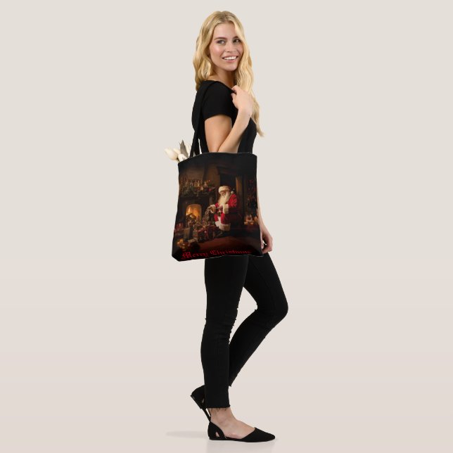 Jolly Old Saint Nick Tote Bag (On Model)