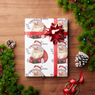 Jolly Old Santa Claus Personalised Wrapping Paper