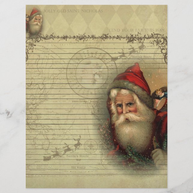 Jolly Old St. Nicholas Letter from Santa Paper (Front)