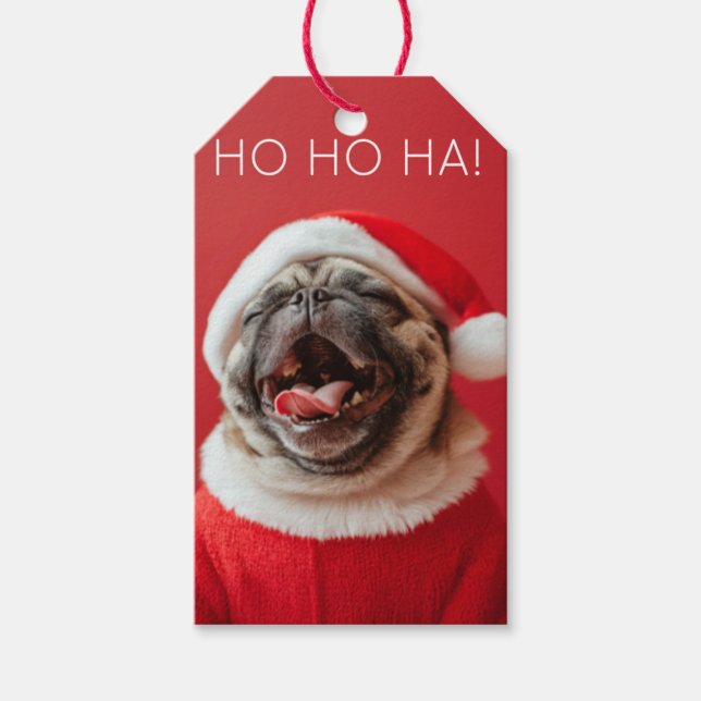 Jolly Pug Gift Tag (Front)