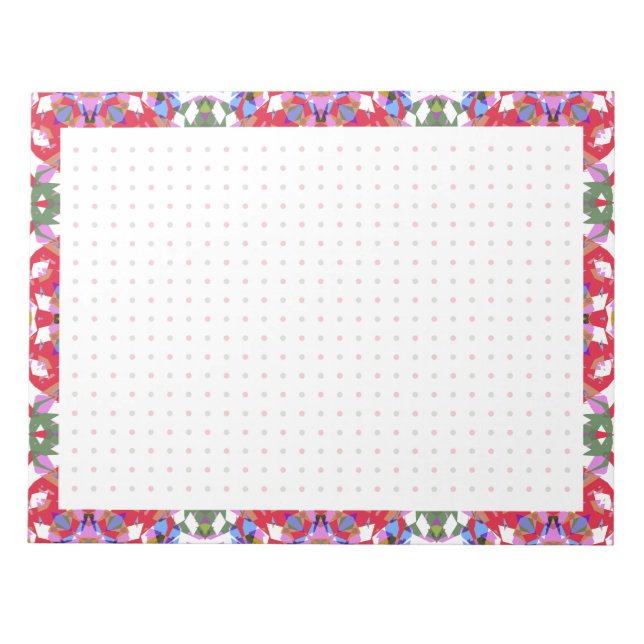 Jolly Red Christmas Fun Dot Grid Organiser Planner Notepad (Front)