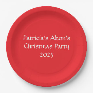 Jolly Red & White: Christmas Party Paper Plate
