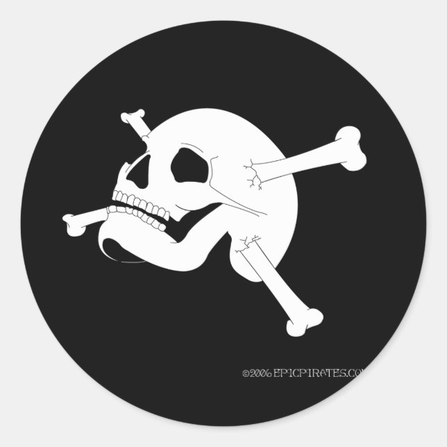 Jolly Roger #2 Classic Round Sticker (Front)