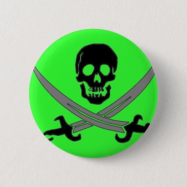 Jolly Roger 6 Cm Round Badge (Front)