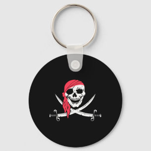 Jolly Roger And Calico Jack Halloween Costume Flag Key Ring