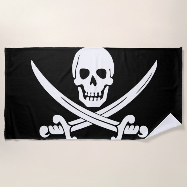 Jolly Roger Beach Towel (Front)