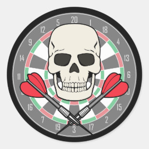 Jolly Roger Dartboard Sticker
