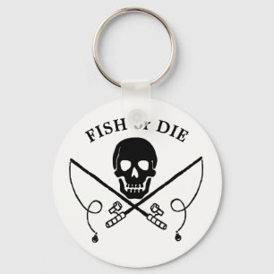 Jolly Roger Fisherman Pirate Keychain