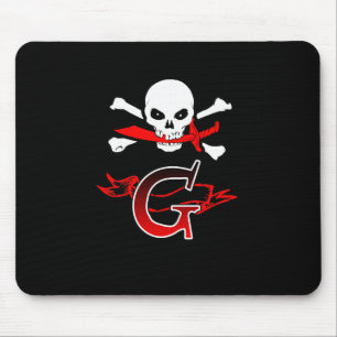 Jolly Roger G Monogram Initial Mouse Mat