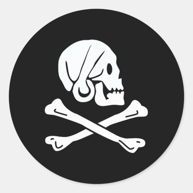 Jolly Roger Henry Every Pirate Flag  Classic Round Sticker (Front)