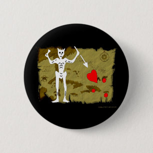 Jolly Roger Map #1 6 Cm Round Badge