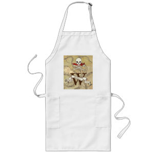Jolly Roger Monogram Initial Long Apron