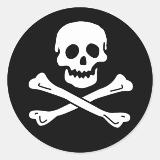 jolly-roger-own-work-2a classic round sticker