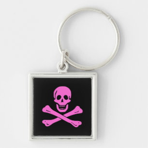 Jolly Roger Pink Key Ring