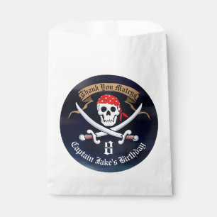 Jolly Roger Pirate Birthday Party Favour Bags