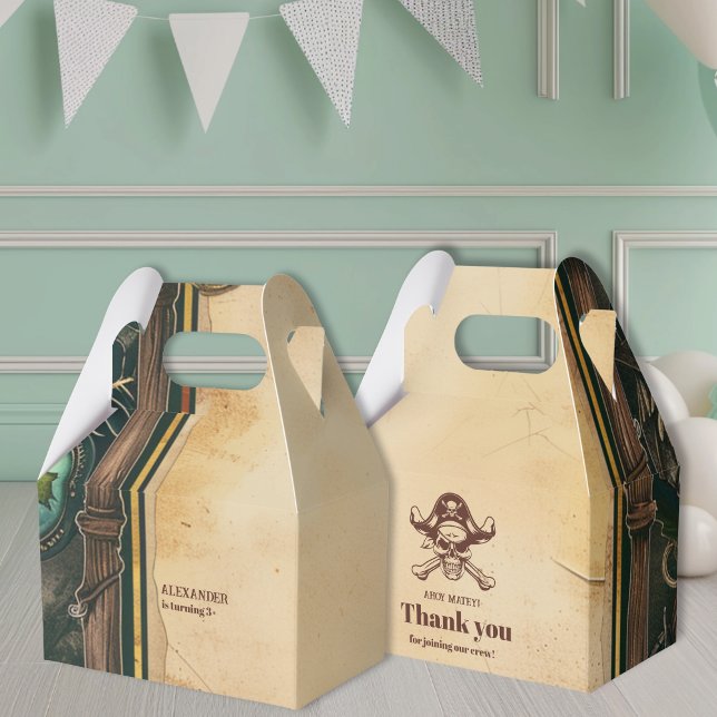 Jolly Roger Pirate Birthday Party Favour Box (Creator Uploaded)