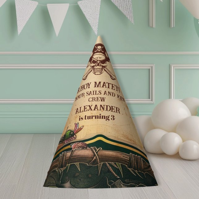 Jolly Roger Pirate Birthday Party Party Hat (Creator Uploaded)