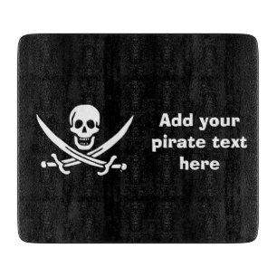 Jolly roger pirate flag cutting board