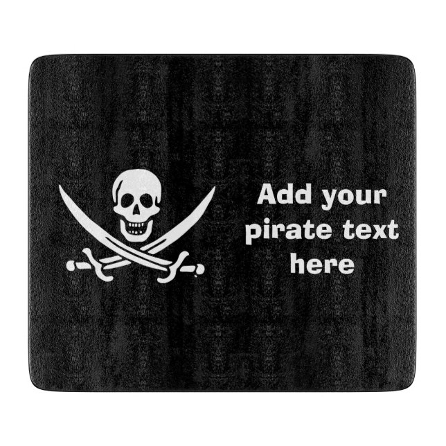 Jolly roger pirate flag cutting board (Front)