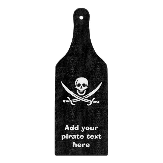 Jolly roger pirate flag cutting board (Front)