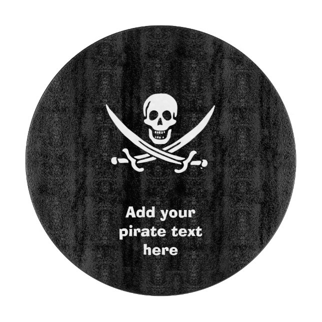 Jolly roger pirate flag cutting board (Front)