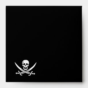 Jolly roger pirate flag envelope