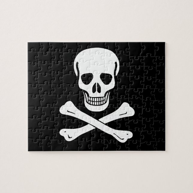 Jolly Roger Pirate Flag Jigsaw Puzzle (Horizontal)