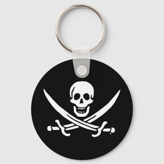 Jolly roger pirate flag key ring (Front)