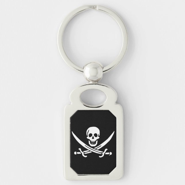 Jolly roger pirate flag key ring (Front)
