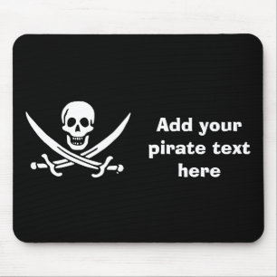 Jolly roger pirate flag mouse mat