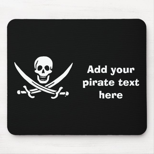 Jolly roger pirate flag mouse mat (Front)