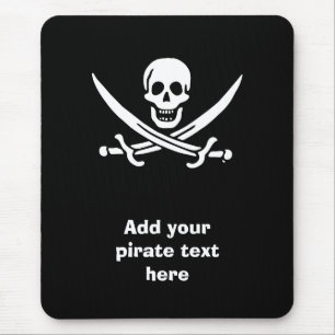 Jolly roger pirate flag mouse mat