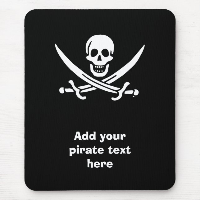 Jolly roger pirate flag mouse mat (Front)