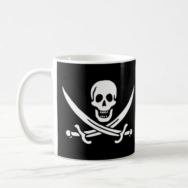 Jolly Roger Pirate Flag Mug (Left)