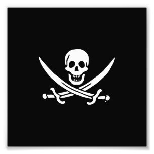 Jolly roger pirate flag photo print
