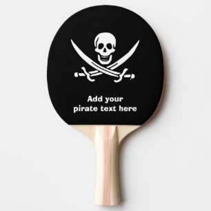 Jolly roger pirate flag ping pong paddle