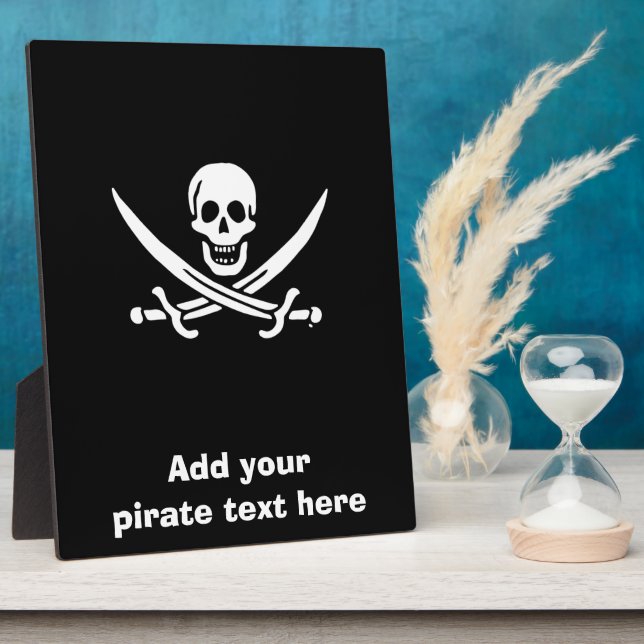 Jolly roger pirate flag plaque (Side)