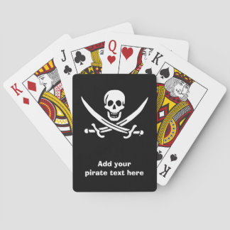 Jolly roger pirate flag playing cards