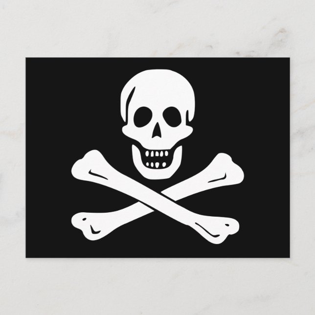Jolly Roger Pirate Flag Postcard (Front)